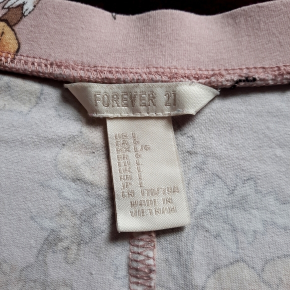 Forever 21 L Circle/Skater Pink Floral Skirt - Picture 4 of 5